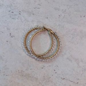 Hoop crystal earring